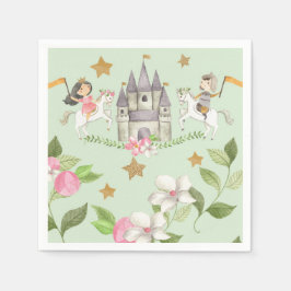 Prinzessin und Ritter Party, Prinzessin, Kindergeb Serviette