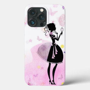 Prinzessin und Schmetterlinge rosa Case-Mate iPhone Hülle