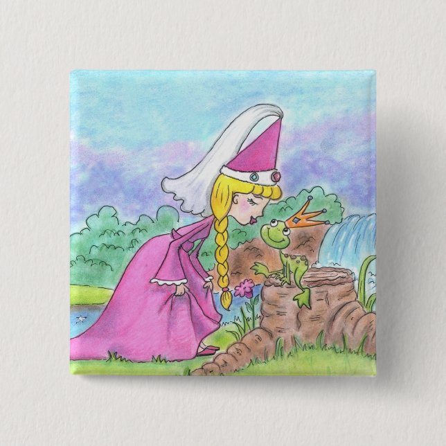 Prinzessin und Toad Button (Vorderseite)