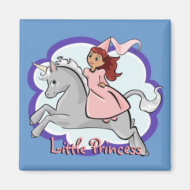 Prinzessin und Unicorn Magnet (Vorne)
