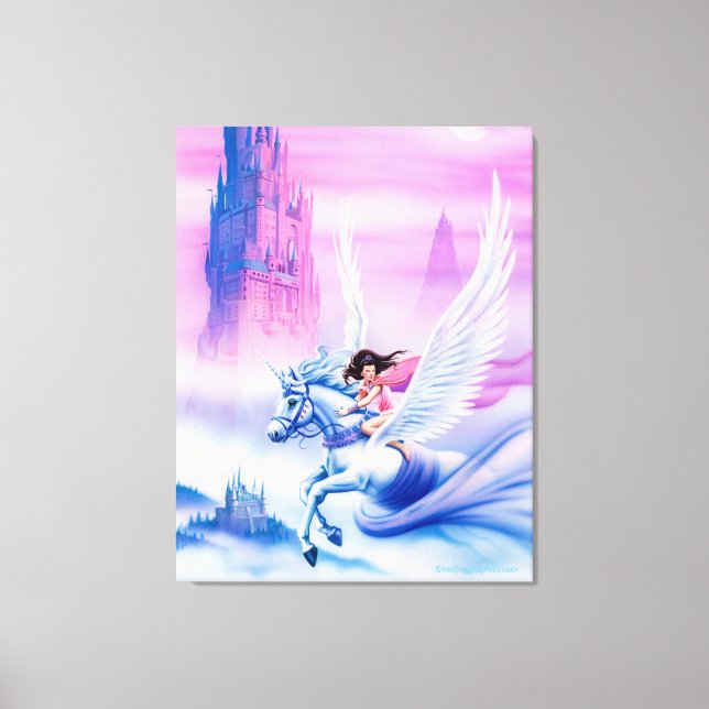 Prinzessin Unicorn, große Leinwand (Vorderseite)