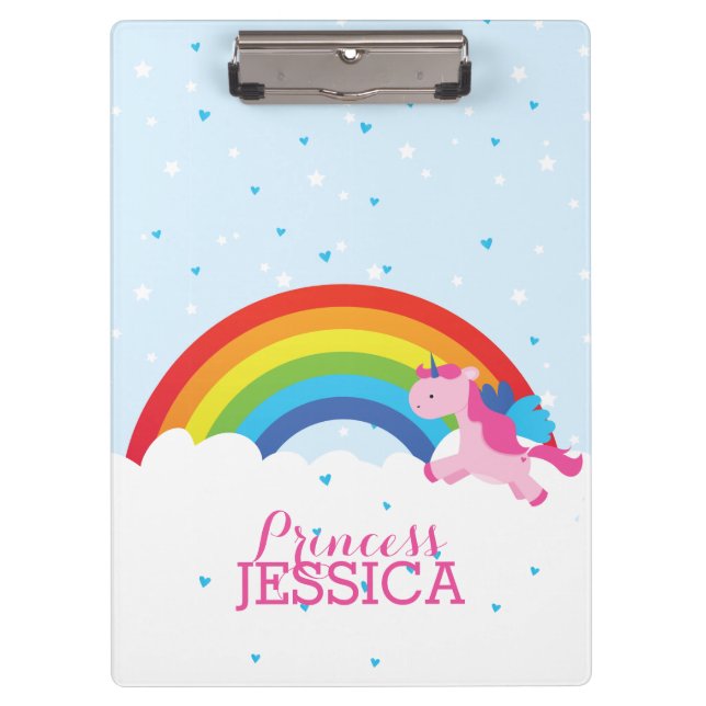 Prinzessin Unicorn Klemmbrett (Vorderseite)