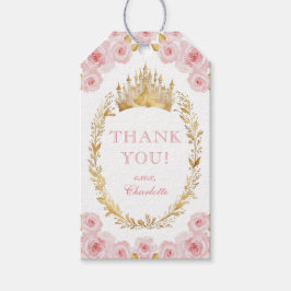 Prinzessin Vielen Dank Gift Tags - Rosa und Gold R Geschenkanhänger