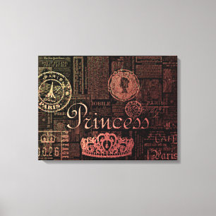 Prinzessin Vintage Leinwanddruck