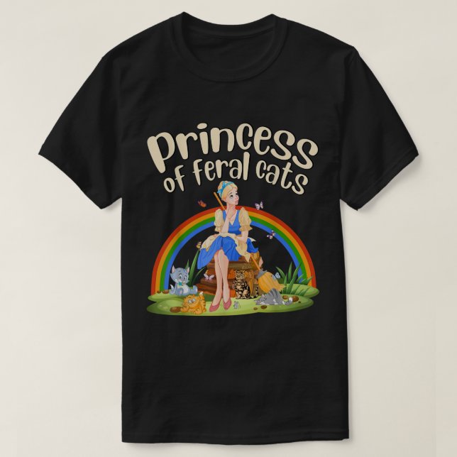 Prinzessin von Wildkatzen mit Katzen t lä T-Shirt (Design vorne)