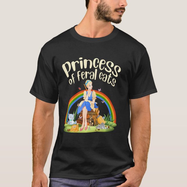 Prinzessin von Wildkatzen mit Katzen T-Shirt (Vorderseite)