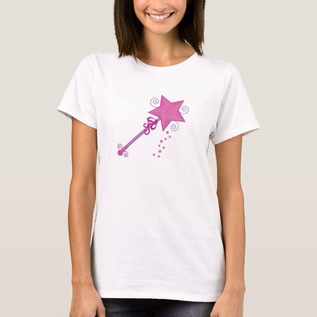 Prinzessin Wand With Stars T-Shirt (Vorderseite)