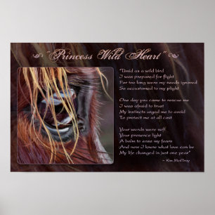 Prinzessin Wild Heart inspirierend, © Kim McElroy Poster