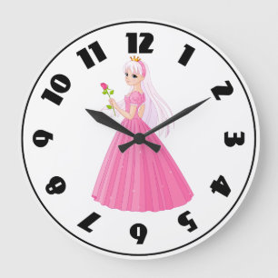 Prinzessin With A Rose Clock Große Wanduhr