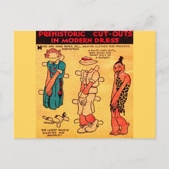 Prinzessin Wootietoot aus dem Comic der 1930er Jah Postkarte (Vorderseite)