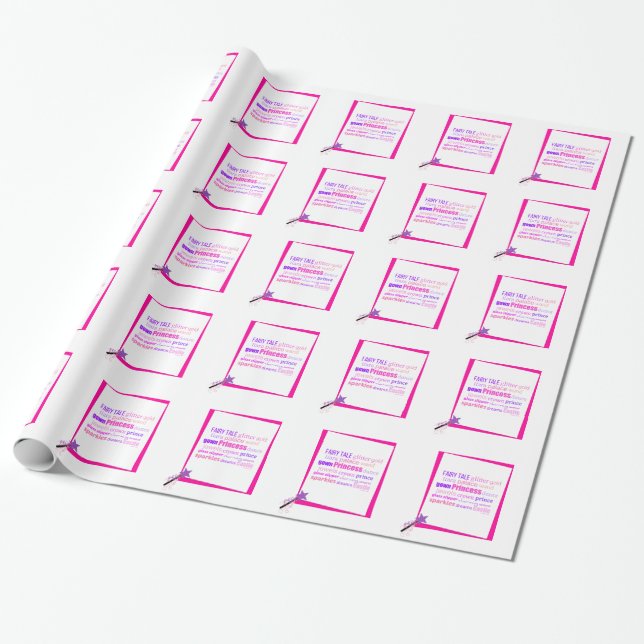 Prinzessin Wortkunst Geschenkpapier (Ungerollt)