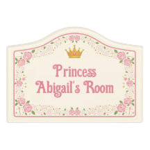 Prinzessin Zimmer Schild Rosa Rosen Blumen Kinderz