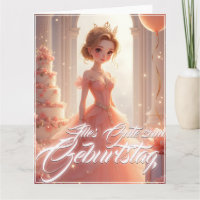 Prinzessin zum Geburtstag im rosa Traumkleid