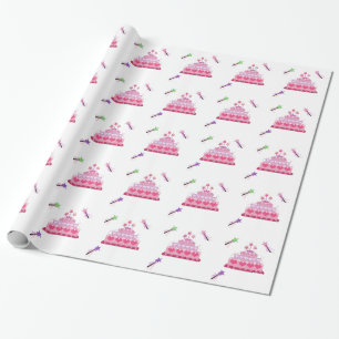 Prinzessinentorte und Zauberstäbe Geschenkpapier