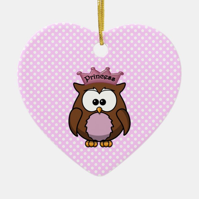 Prinzessineule Keramikornament (Vorne)