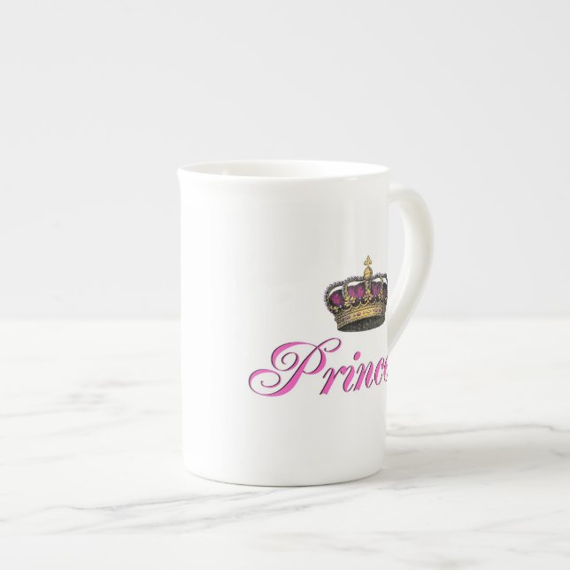 Prinzessinkrone im Pink Prozellantasse (Vorderseite Rechts)