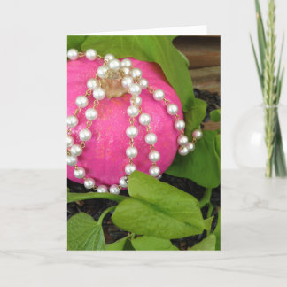 Prinzessinkürbis, rosa Kürbis, perlt n-Kürbis Karte