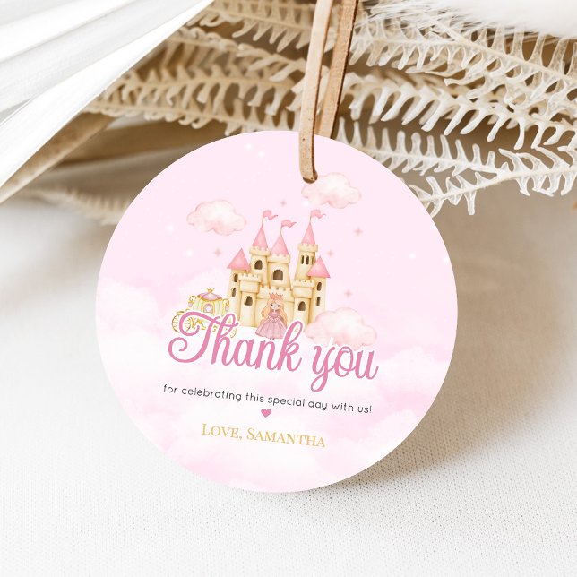 Prinzessinnen-Geburtstag Geschenkanhänger (Four Ever Princess Birthday Party Favor Tags)
