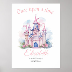 Prinzessinnen-Geburtstagsfeier Märchenschloss Rosa Poster