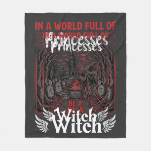 Prinzessinnen Hexe Halloween Schloss Kessel Grab Fleecedecke
