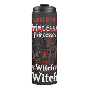 Prinzessinnen Hexe Halloween Schloss Kessel Grab Thermosbecher