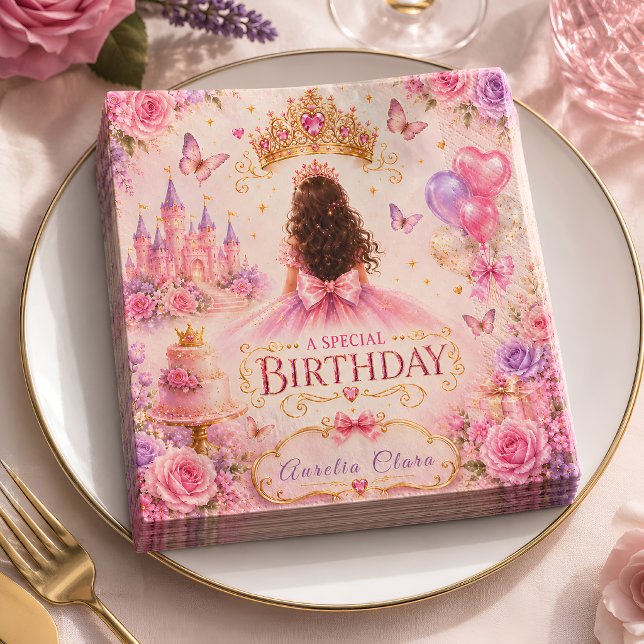 Prinzessinnen-Krone Geburtstag Serviette (Von Creator hochgeladen)