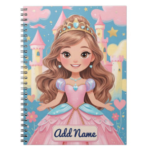 Prinzessinnen Notizbuch – Anpassbarer Name Notizblock