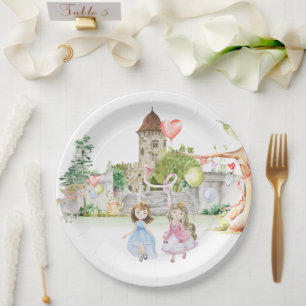 Prinzessinnen, Ritter & Drachen Märchen Geburtstag Pappteller