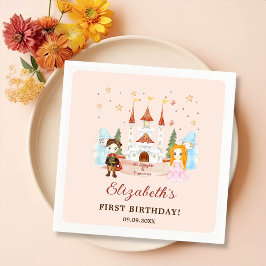 Prinzessinnen und Knights Girl Geburtstagsparty Serviette