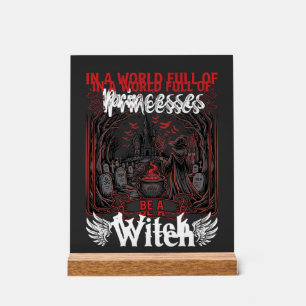 Prinzessinnen werden Halloween-Hexenschloss Kessel Acrylschild
