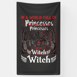 Prinzessinnen werden Halloween-Hexenschloss Kessel Banner