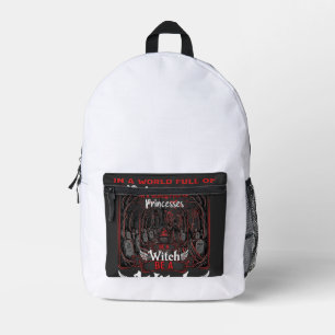 Prinzessinnen werden Halloween-Hexenschloss Kessel Bedruckter Rucksack