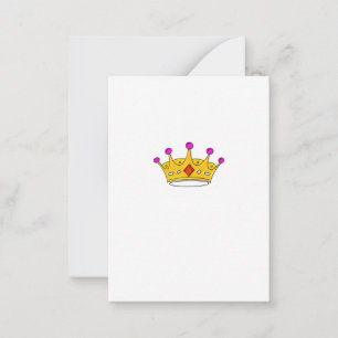 Prinzessinnenkrone, Prinzenkrone, Kronenthema Mitteilungskarte