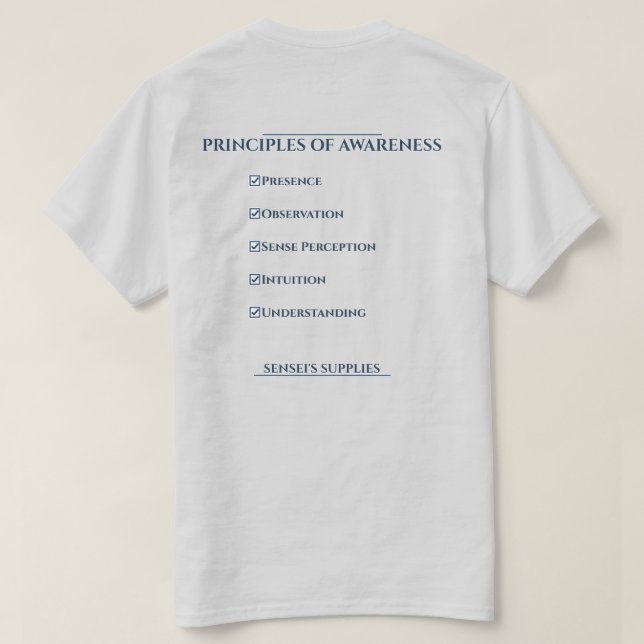 Prinzipien des Bewusstseins T-Shirt (Design Rückseite)