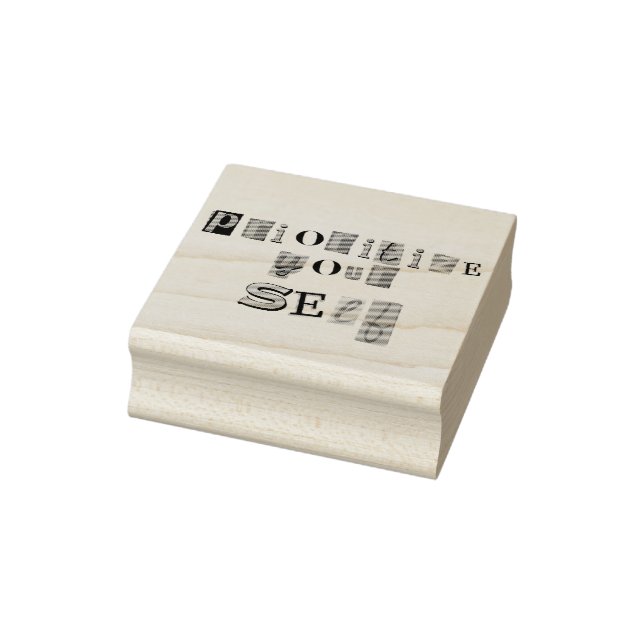 Priorisiere dich selbst gummistempel (Stempel)