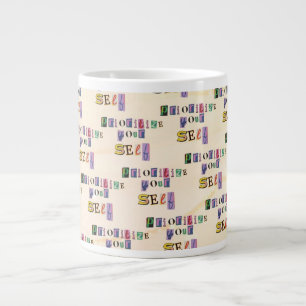 Priorisiere dich selbst Jumbo-Tasse
