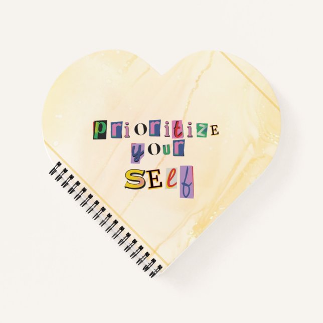 Priorisiere dich selbst notizbuch (Vorderseite)