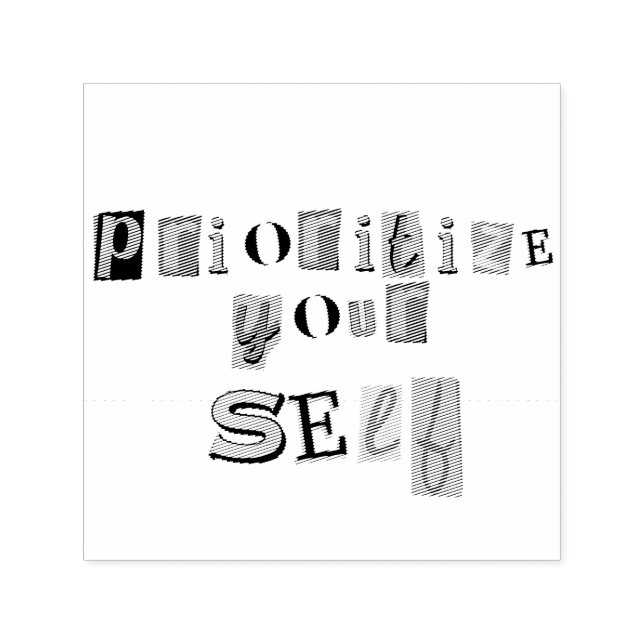 Priorisiere dich selbst permastempel (Design)