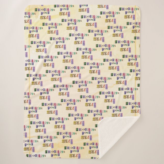 Priorisiere dich selbst sherpadecke (Vorderseite)