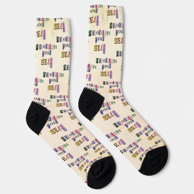 Priorisiere dich selbst socken (Rechts)