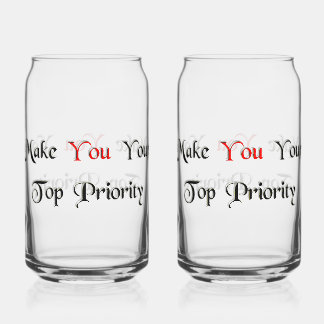 Prioritätsachse 1 Trinkbehälter Set Stemless Wine Dosenglas