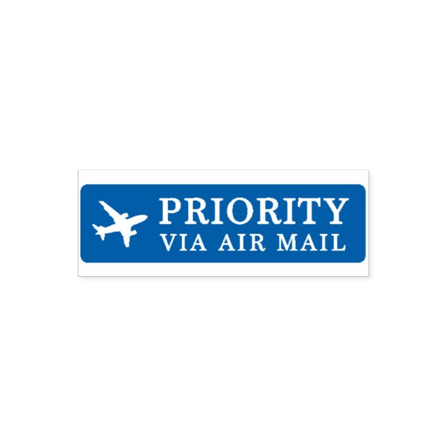 PRIORITY VIA AIR MAIL 飛行機 airplane セルフインキングスタンプ Permastempel (Design)