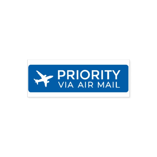 PRIORITY VIA AIR MAIL 飛行機 airplane セルフインキングスタンプ Permastempel (Design)