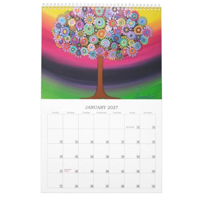 PRISARTS BAUM VON LEBEN-MALEREI-KALENDER 2012 KALENDER (Jan 2027)