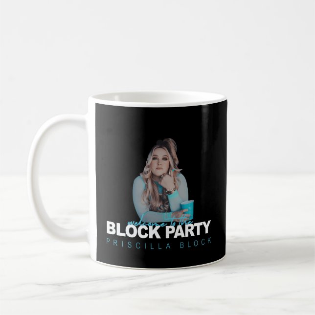Priscilla Block Herzlich willkommen im Blockpy Kaffeetasse (Links)