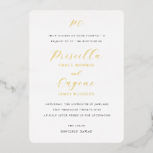Priscilla Classic Wedding Einladung