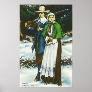 Priscilla und Johns Alden Szene Poster