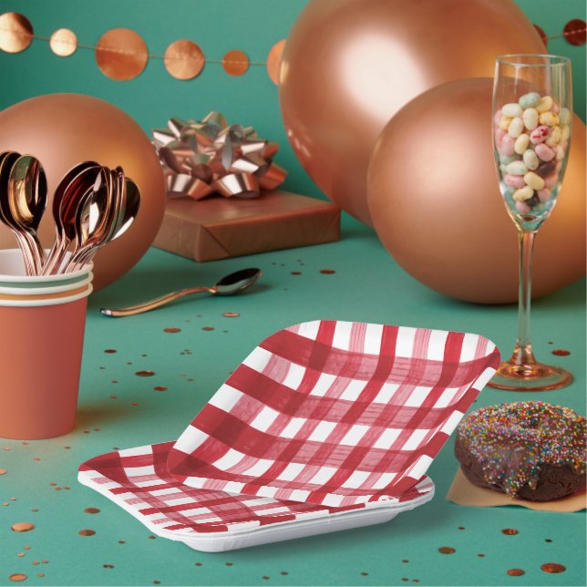 Prise Liebe Küche Rote Party Pappteller (Multi)