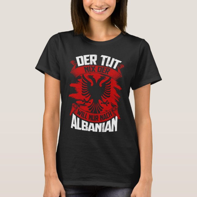 Prishtina Tirana Albanischer Adler T-Shirt (Vorderseite)