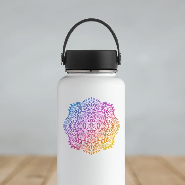 Prism Flower Mandala Custom-Cut Vinyl Sticker (Von Creator hochgeladen)